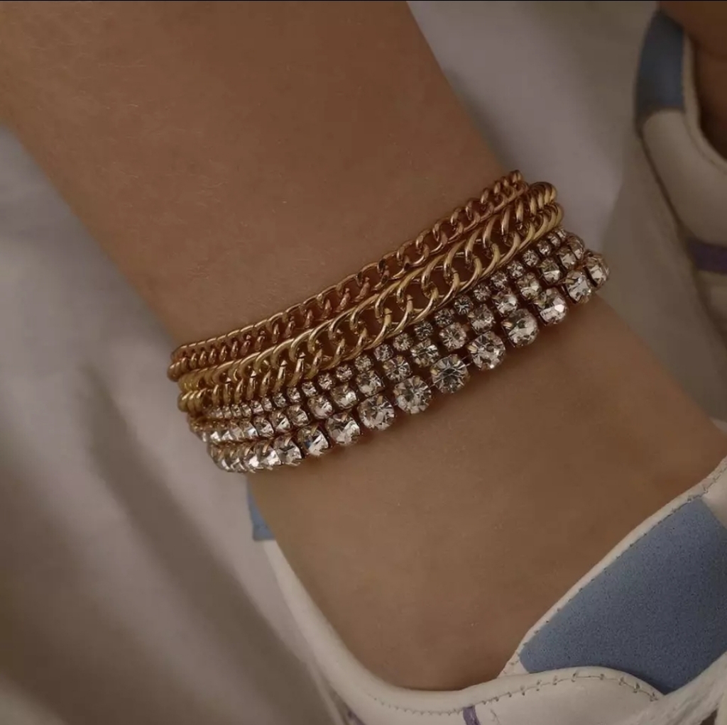 Bling Multi-Layer Anklet